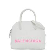 Pre-owned Leather shoulder-bags Balenciaga Vintage , White , Dames