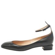 Pre-owned Leather flats Valentino Vintage , Black , Dames