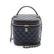 Pre-owned Leather chanel-bags Chanel Vintage , Black , Dames