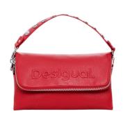 Venecia Logo Halve Tas Herfst/Winter Collectie Desigual , Red , Dames