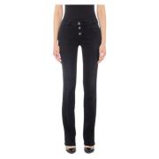 Zwarte Juweelknoop Jeans Liu Jo , Black , Dames