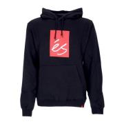 Zwarte Fleece Hoodie met Kangaroezak ES , Black , Heren