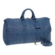 Pre-owned Canvas travel-bags Louis Vuitton Vintage , Blue , Dames