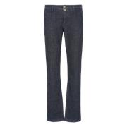 Blauwe Katoenen Jeans met Riemlussen Jacob Cohën , Blue , Heren