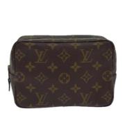 Pre-owned Canvas clutches Louis Vuitton Vintage , Brown , Dames