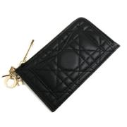 Pre-owned Leather key-holders Dior Vintage , Black , Dames