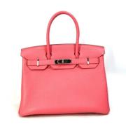 Pre-owned Leather handbags Hermès Vintage , Pink , Dames