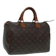 Pre-owned Canvas handbags Louis Vuitton Vintage , Brown , Dames