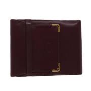 Pre-owned Leather wallets Cartier Vintage , Red , Dames