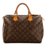 Pre-owned Coated canvas handbags Louis Vuitton Vintage , Brown , Dames