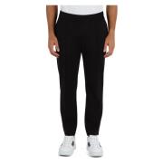 Sportieve joggerbroek in viscosemix Emporio Armani , Black , Heren