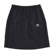 Zwarte rok met drukknoop en elastiek Adidas , Black , Dames