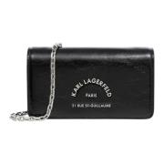 St Guillaume Crossbody Tas met Magneetsluiting Karl Lagerfeld , Black ...