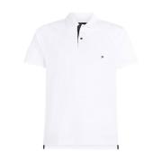 Monotype Witte Polo Shirt Tommy Hilfiger , White , Heren