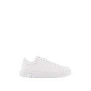 Witte leren sneakers met logoprint Armani Exchange , White , Heren