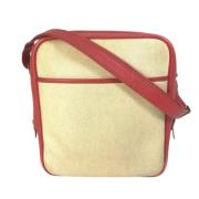 Pre-owned Fabric shoulder-bags Hermès Vintage , Beige , Dames