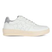 Glitter Leren Sneakers Paddel Star 2Star , White , Dames