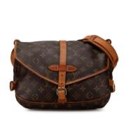 Pre-owned Canvas shoulder-bags Louis Vuitton Vintage , Brown , Dames