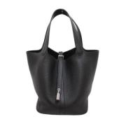 Pre-owned Leather handbags Hermès Vintage , Black , Dames