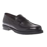 Loafers in dark brown leather and tumbled leather Baldinini , Brown , ...