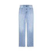 Lichtblauwe Denim Regular Jeans Dondup , Blue , Dames