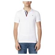 Slim Placket Polo Lente/Zomer Collectie Tommy Jeans , White , Heren