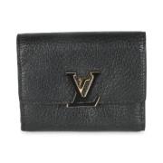 Pre-owned Leather wallets Louis Vuitton Vintage , Black , Dames