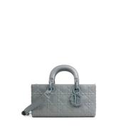 Pre-owned Leather handbags Dior Vintage , Gray , Dames