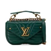 Pre-owned Leather louis-vuitton-bags Louis Vuitton Vintage , Green , D...