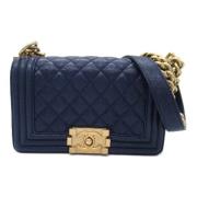 Pre-owned Fabric shoulder-bags Chanel Vintage , Blue , Dames