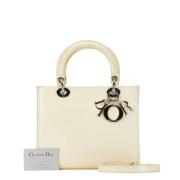 Pre-owned Leather dior-bags Dior Vintage , White , Dames