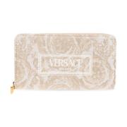 Portemonnee met logo Versace , Beige , Dames