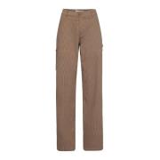 Gestreepte loszittende broek Snos521 Sofie Schnoor , Brown , Dames