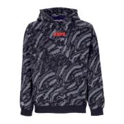 Zwarte Deco Hoodie met Tentakel Print Octopus , Black , Heren