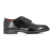 Zwarte Leren Derby Schoen Officine Creative , Black , Heren