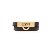 Leren armband Salvatore Ferragamo , Brown , Dames