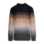 Multicolor Crewneck Sweater Mohair Mix Laneus , Multicolor , Heren