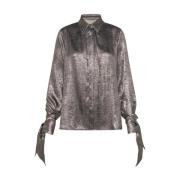 Gelamineerd Fluida Sake Shirt Momoni , Gray , Dames