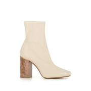 Beige Leren Ritslaarzen Chloé , Beige , Dames