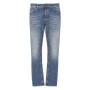 Blauwe Denim Katoenen Jeans voor Man PT Torino , Blue , Heren