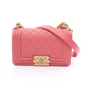 Pre-owned Leather shoulder-bags Chanel Vintage , Pink , Dames