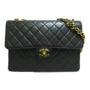 Pre-owned Leather shoulder-bags Chanel Vintage , Black , Dames