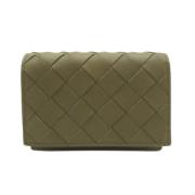 Pre-owned Leather wallets Bottega Veneta Vintage , Beige , Dames