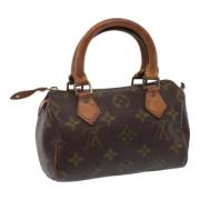 Pre-owned Canvas handbags Louis Vuitton Vintage , Brown , Dames