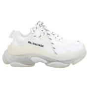 Pre-owned Polyester sneakers Balenciaga Vintage , White , Dames