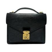 Pre-owned Leather handbags Louis Vuitton Vintage , Black , Dames