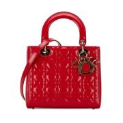 Pre-owned Leather handbags Dior Vintage , Red , Dames