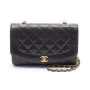 Pre-owned Leather shoulder-bags Chanel Vintage , Black , Dames