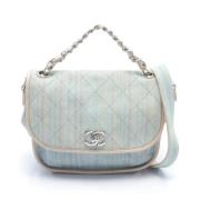 Pre-owned Leather shoulder-bags Chanel Vintage , Beige , Dames