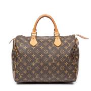 Pre-owned Coated canvas handbags Louis Vuitton Vintage , Brown , Dames